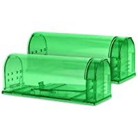 Navaris 2X Trampa para Ratas - Set de 2 trampas para Ratones y Otros Animales pequeños - Ratonera de plástico de Color…